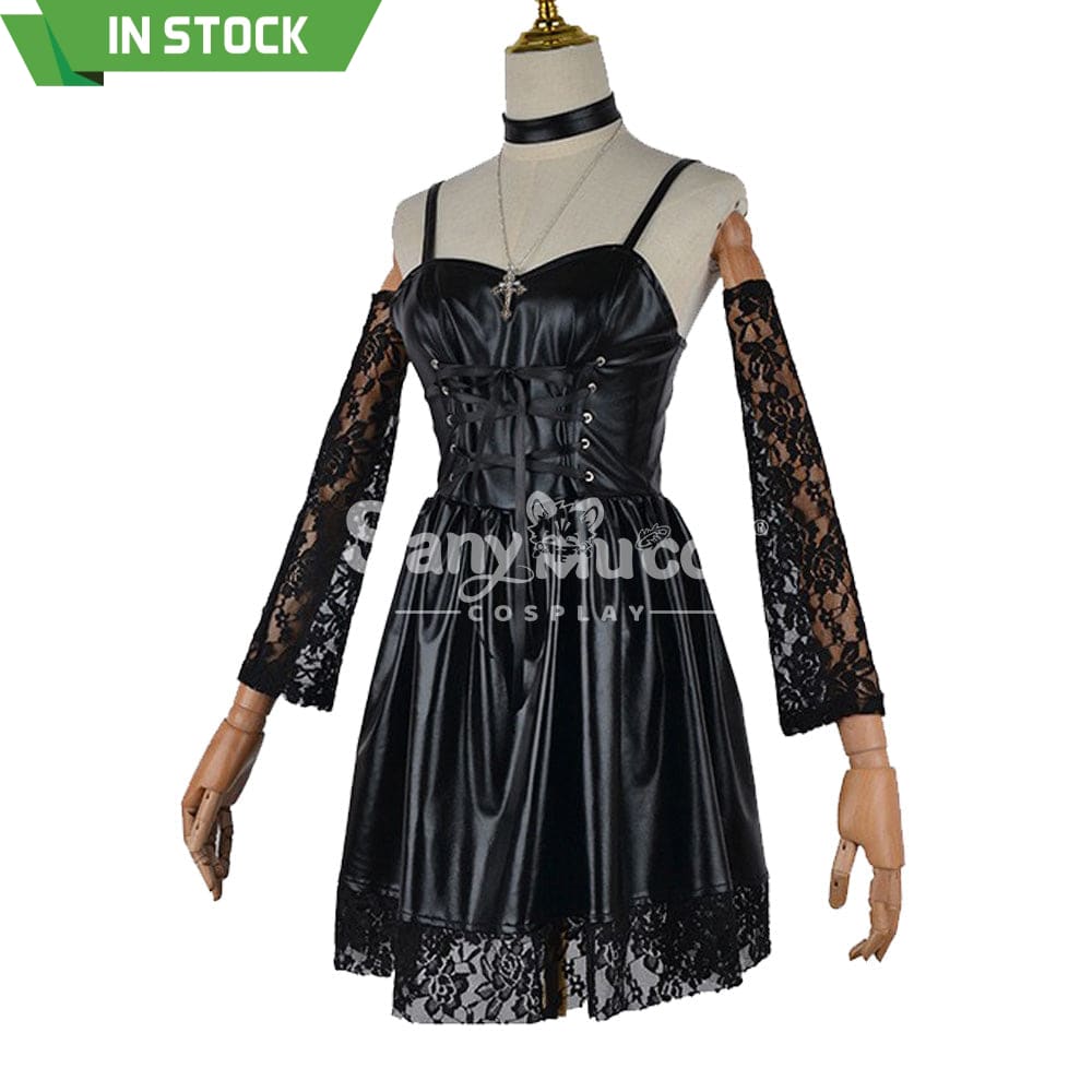 【In Stock】Anime Death Note Cosplay Costume Misa Amane Women Black Dress Halloween Costumes