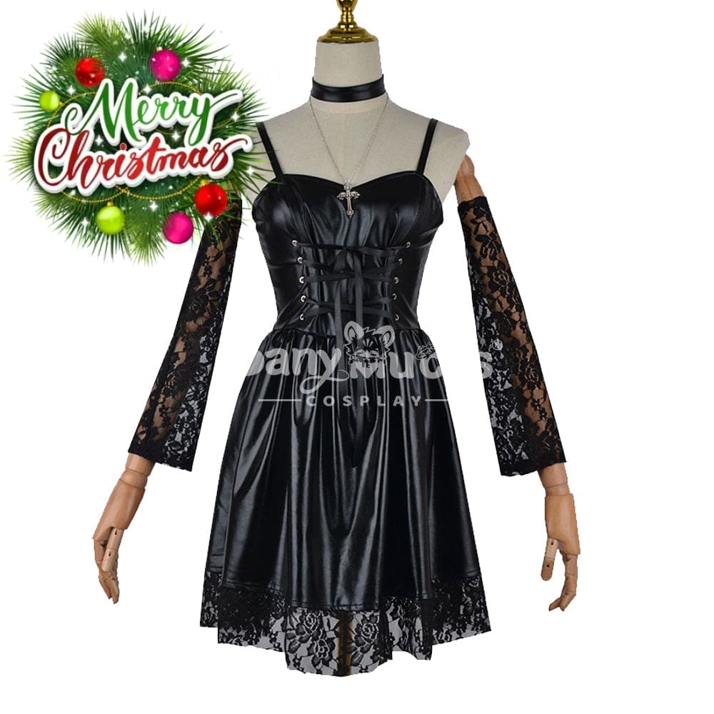 【In Stock】Anime Death Note Cosplay Costume Misa Amane Women Black Dress Halloween Costumes