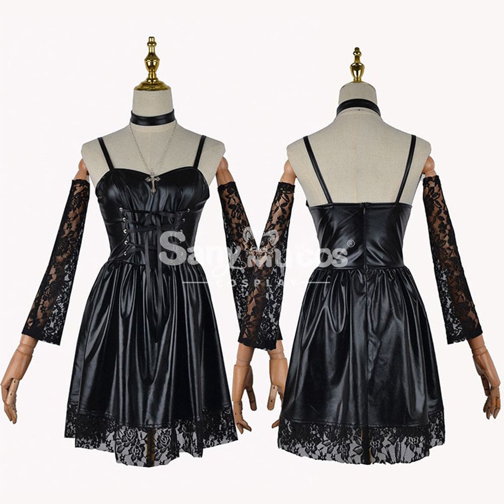 【In Stock】Anime Death Note Cosplay Costume Misa Amane Women Black Dress Halloween Costumes