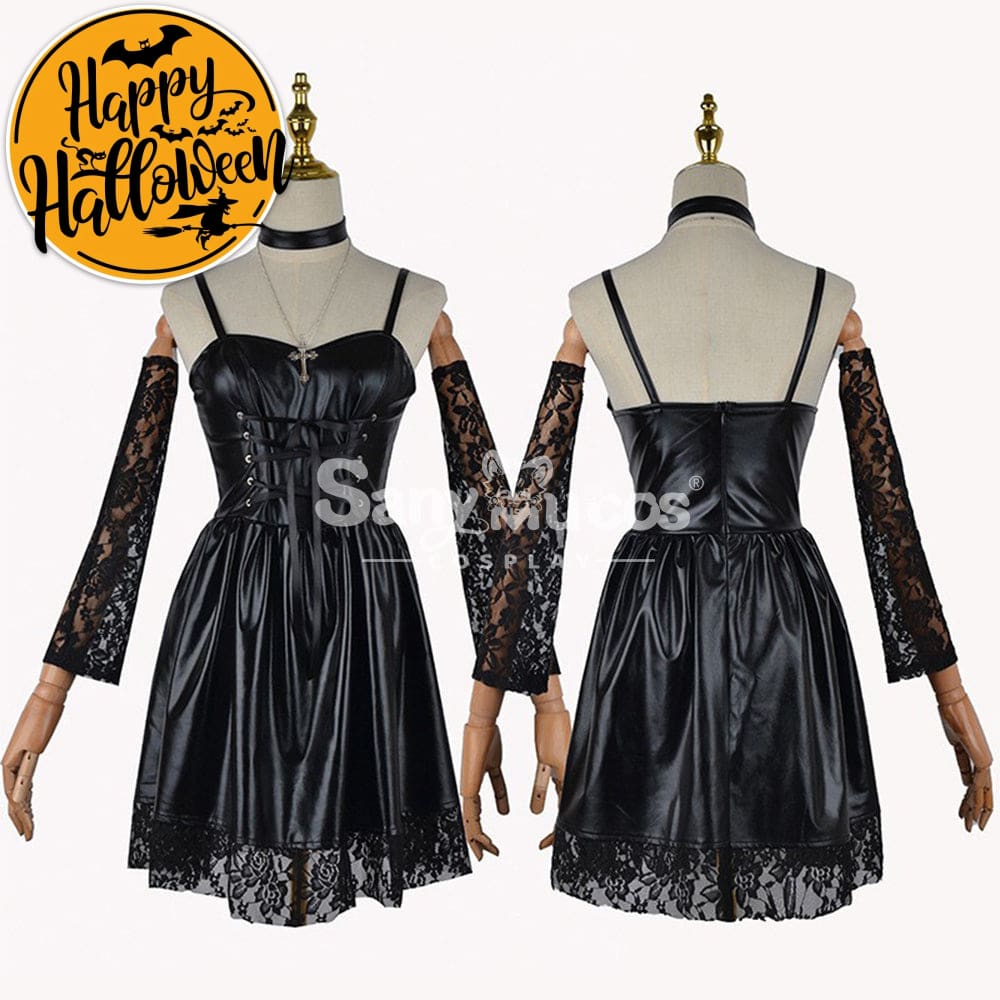 【In Stock】Anime Death Note Cosplay Costume Misa Amane Women Black Dress Halloween Costumes