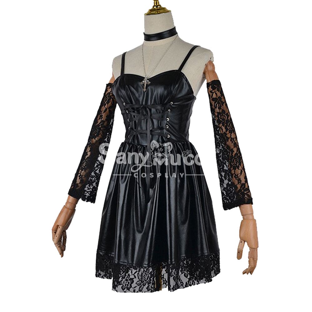 【In Stock】Anime Death Note Cosplay Costume Misa Amane Women Black Dress Halloween Costumes