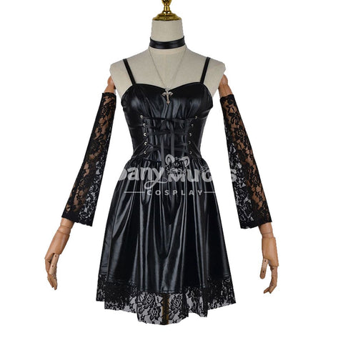 【In Stock】Anime Death Note Cosplay Costume Misa Amane Women Black Dress Halloween Costumes