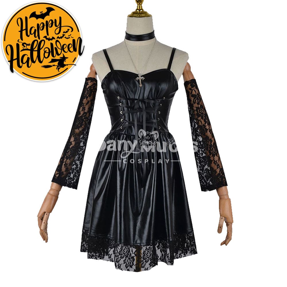 【In Stock】Anime Death Note Cosplay Costume Misa Amane Women Black Dress Halloween Costumes