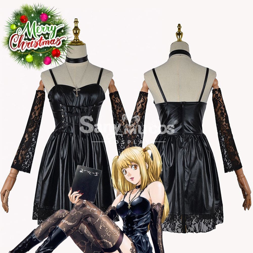 【In Stock】Anime Death Note Cosplay Costume Misa Amane Women Black Dress Halloween Costumes