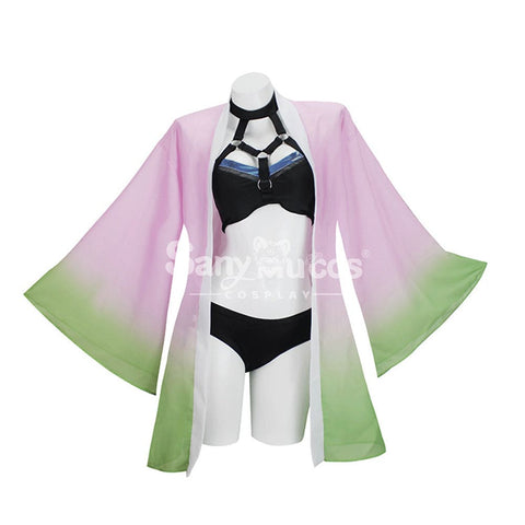 【In Stock】Anime Demon Slayer Cosplay Kanroji Mitsuri Bikini Swimsuit Costume Costumes