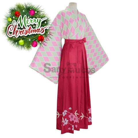 【In Stock】Anime Demon Slayer Cosplay Kanroji Mitsuri Kisatsutai Kimono Costume Costumes