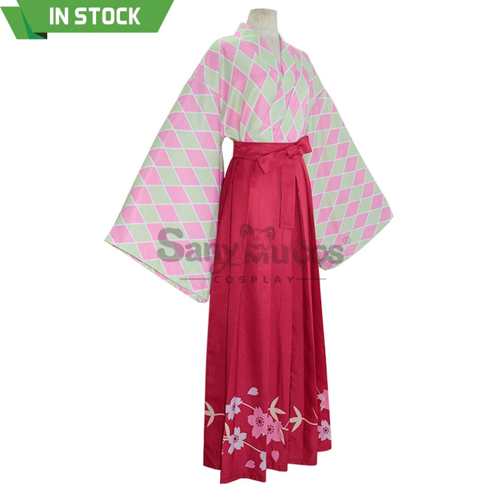 【In Stock】Anime Demon Slayer Cosplay Kanroji Mitsuri Kisatsutai Kimono Costume Costumes