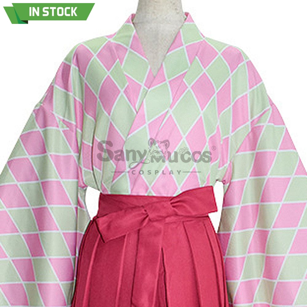 【In Stock】Anime Demon Slayer Cosplay Kanroji Mitsuri Kisatsutai Kimono Costume Costumes