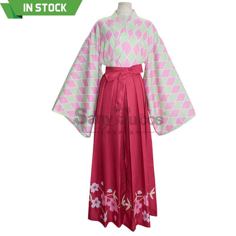 【In Stock】Anime Demon Slayer Cosplay Kanroji Mitsuri Kisatsutai Kimono Costume Costumes