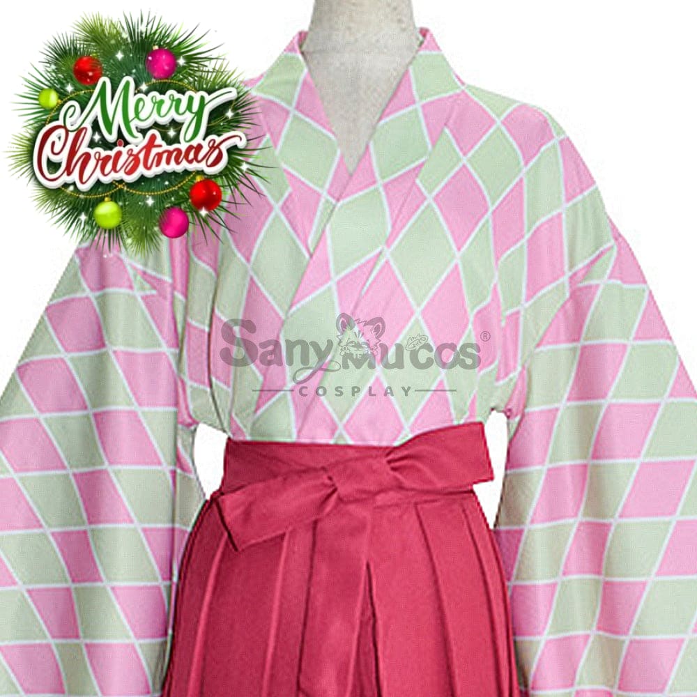 【In Stock】Anime Demon Slayer Cosplay Kanroji Mitsuri Kisatsutai Kimono Costume Costumes