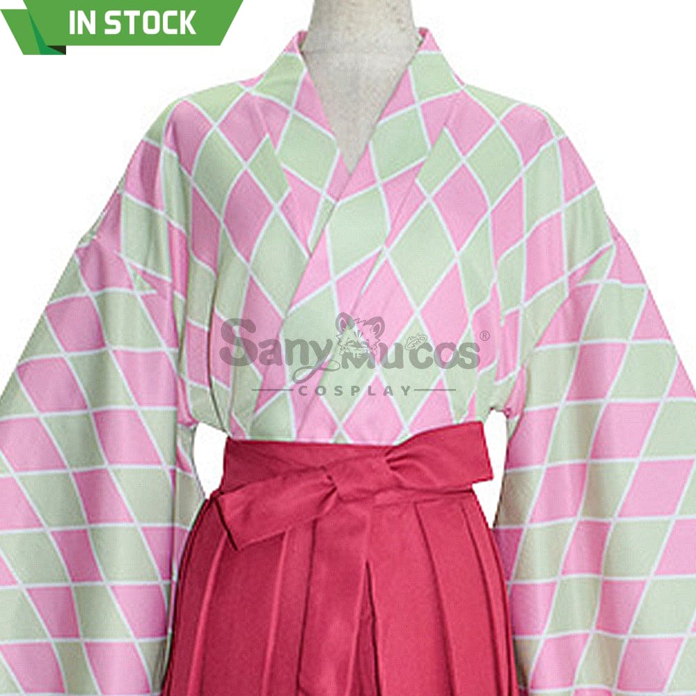 【In Stock】Anime Demon Slayer Cosplay Kanroji Mitsuri Kisatsutai Kimono Costume Costumes