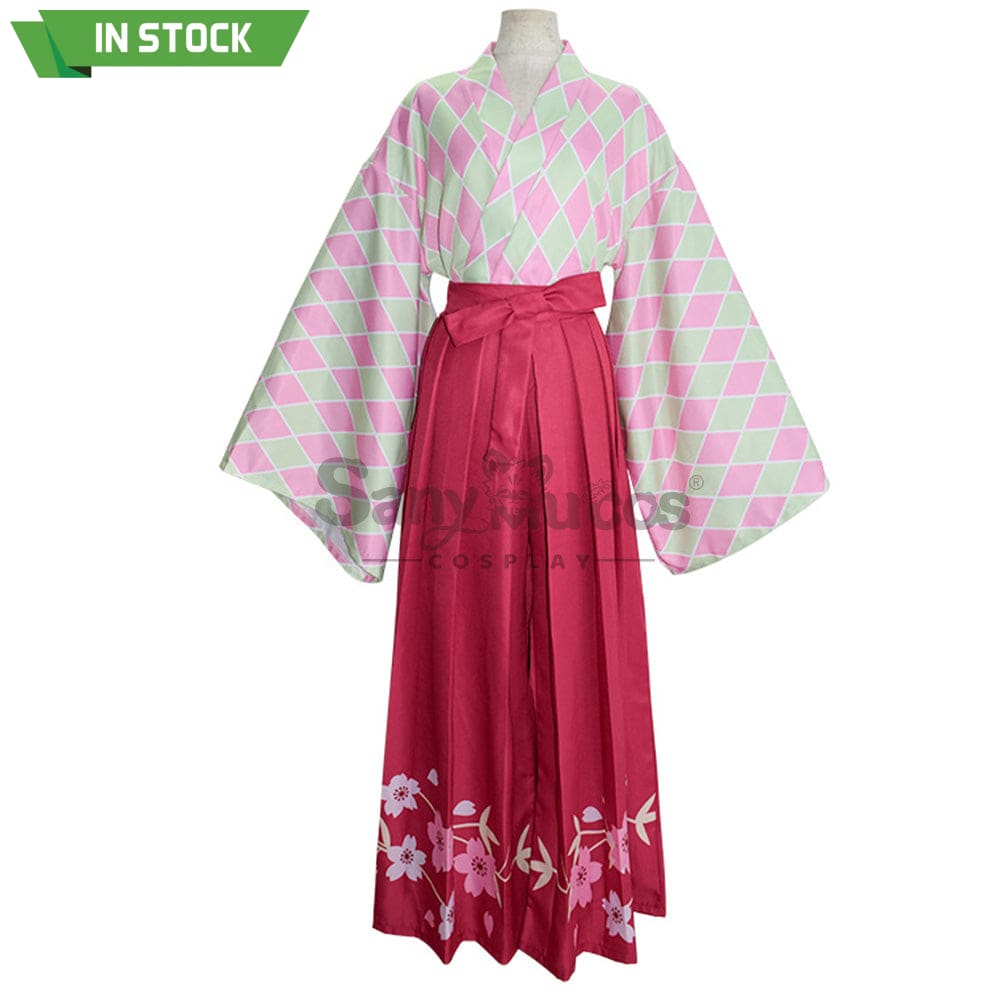 【In Stock】Anime Demon Slayer Cosplay Kanroji Mitsuri Kisatsutai Kimono Costume Costumes