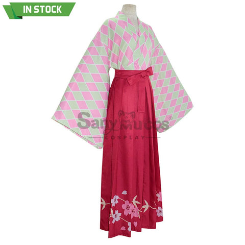 【In Stock】Anime Demon Slayer Cosplay Kanroji Mitsuri Kisatsutai Kimono Costume Costumes