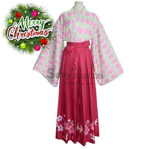 【In Stock】Anime Demon Slayer Cosplay Kanroji Mitsuri Kisatsutai Kimono Costume Costumes