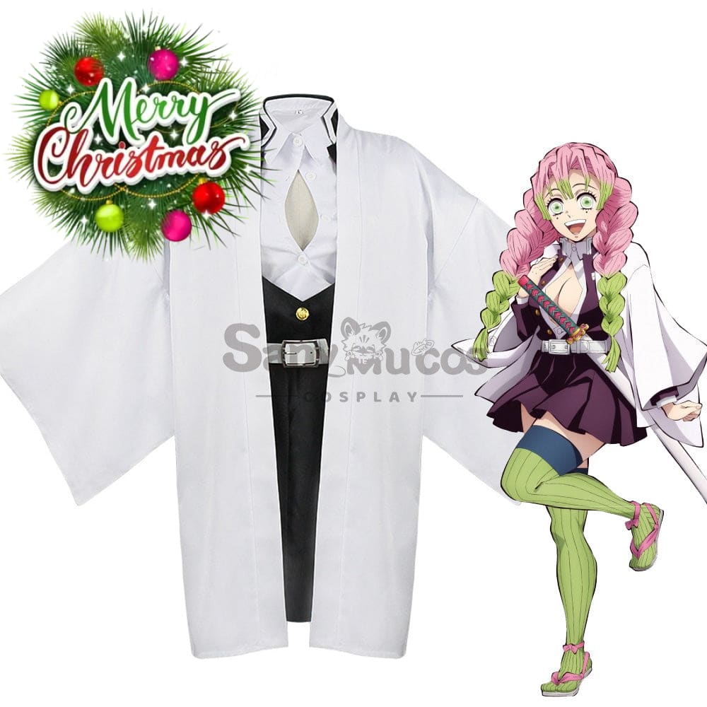 【In Stock】Anime Demon Slayer Cosplay Kanroji Mitsuri Kisatsutai Uniform Costume Costumes