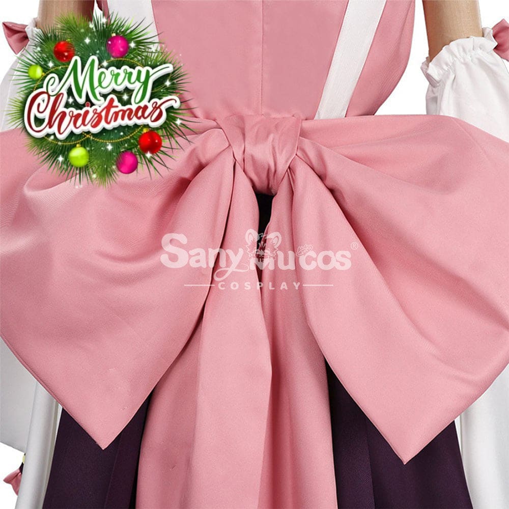 【In Stock】Anime Demon Slayer Cosplay Kanroji Mitsuri Pink Maid Suit Costume Costumes