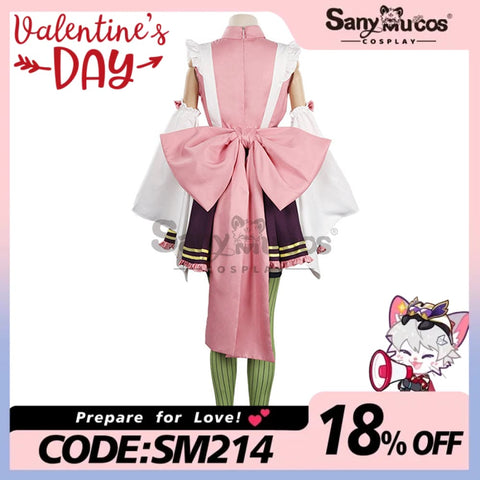 【In Stock】Anime Demon Slayer Cosplay Kanroji Mitsuri Pink Maid Suit Costume Costumes