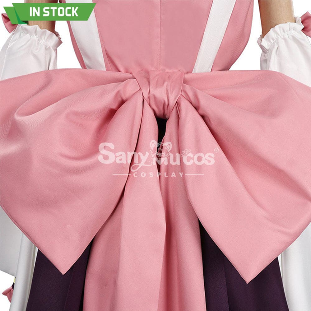 【In Stock】Anime Demon Slayer Cosplay Kanroji Mitsuri Pink Maid Suit Costume Costumes