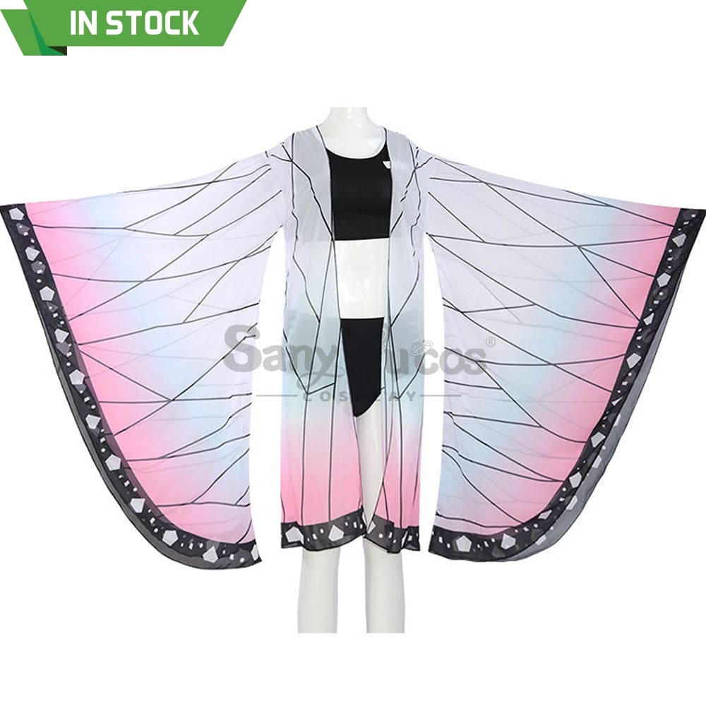 【In Stock】Anime Demon Slayer Cosplay Swimsuit Cloak Costume Kochou Shinobu / S Costumes