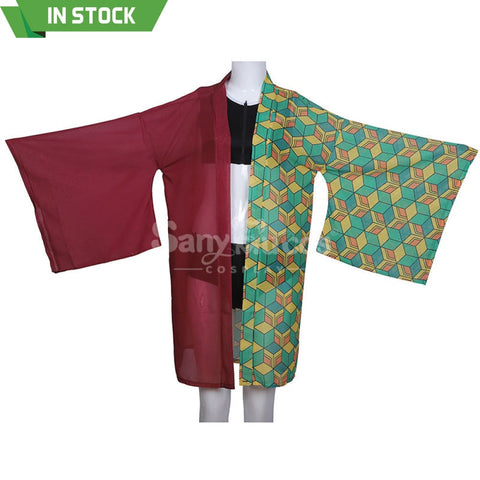 【In Stock】Anime Demon Slayer Cosplay Swimsuit Cloak Costume Tomioka Giyuu / S Costumes