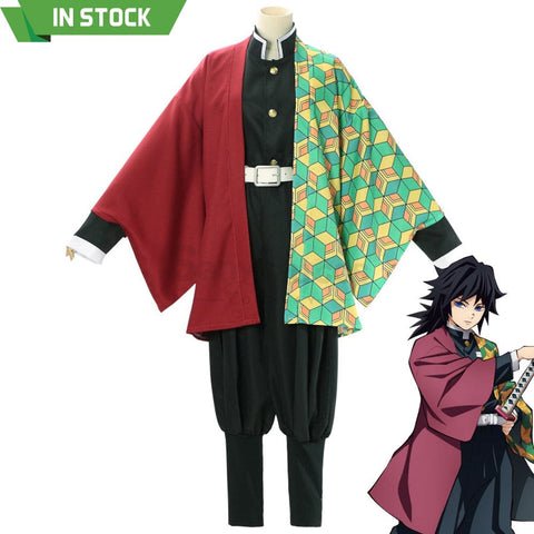 Anime Demon Slayer: Kimetsu No Yaiba Cosplay Giyu Tomioka Costume Plus Size Costumes