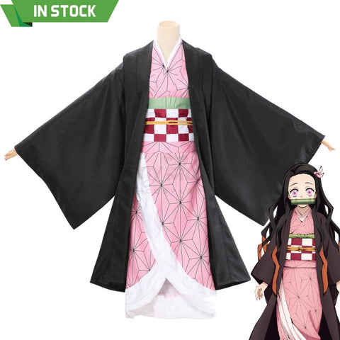 Anime Demon Slayer: Kimetsu No Yaiba Cosplay Nezuko Kamado Costume Plus Size Costumes