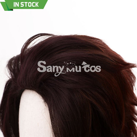 Anime Demon Slayer: Kimetsu no Yaiba Kamado Tanjirou Cosplay Wig