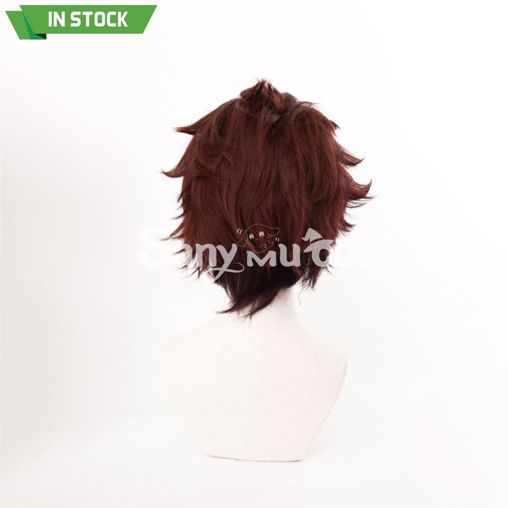 Anime Demon Slayer: Kimetsu no Yaiba Kamado Tanjirou Cosplay Wig