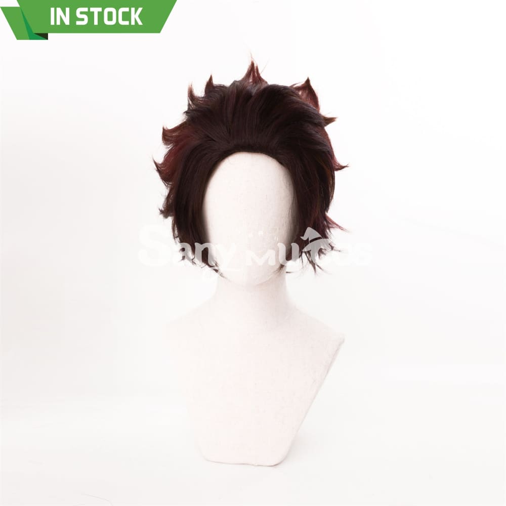 Anime Demon Slayer: Kimetsu no Yaiba Kamado Tanjirou Cosplay Wig