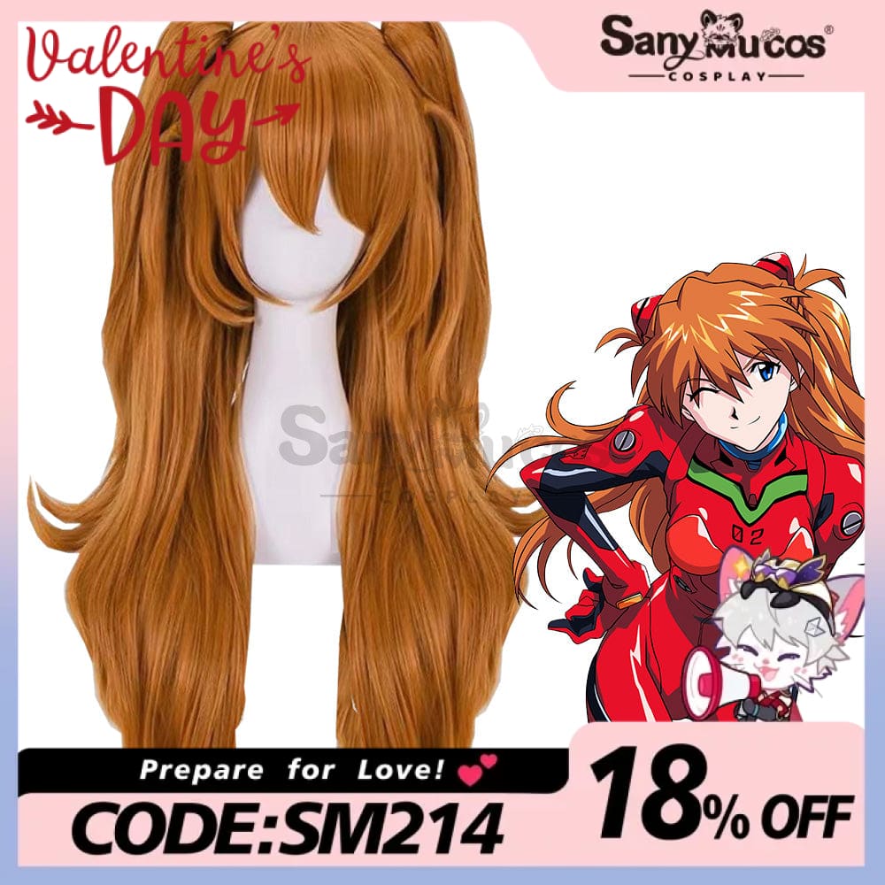 【In Stock】Anime Eva Neon Genesis Evangelion Cosplay Asuka Langley Soryu Wig Wigs