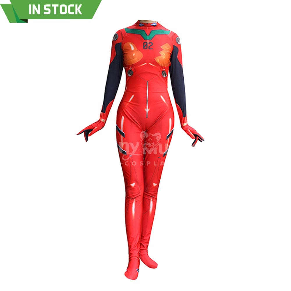 【In Stock】Anime Eva Neon Genesis Evangelion Cosplay Bodysuit Jumpsuit Costume Asuka 1 / S Costumes