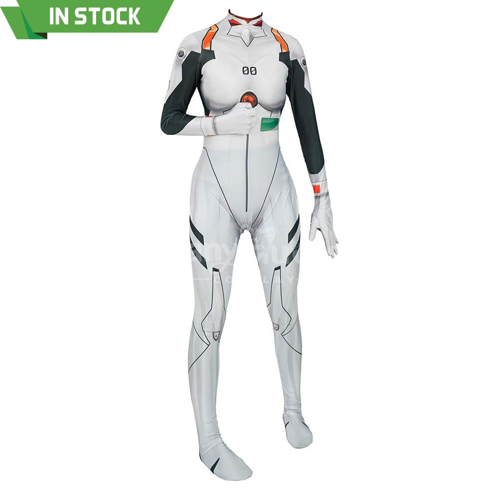 【In Stock】Anime Eva Neon Genesis Evangelion Cosplay Bodysuit Jumpsuit Costume Ayanami Rei 1 / S