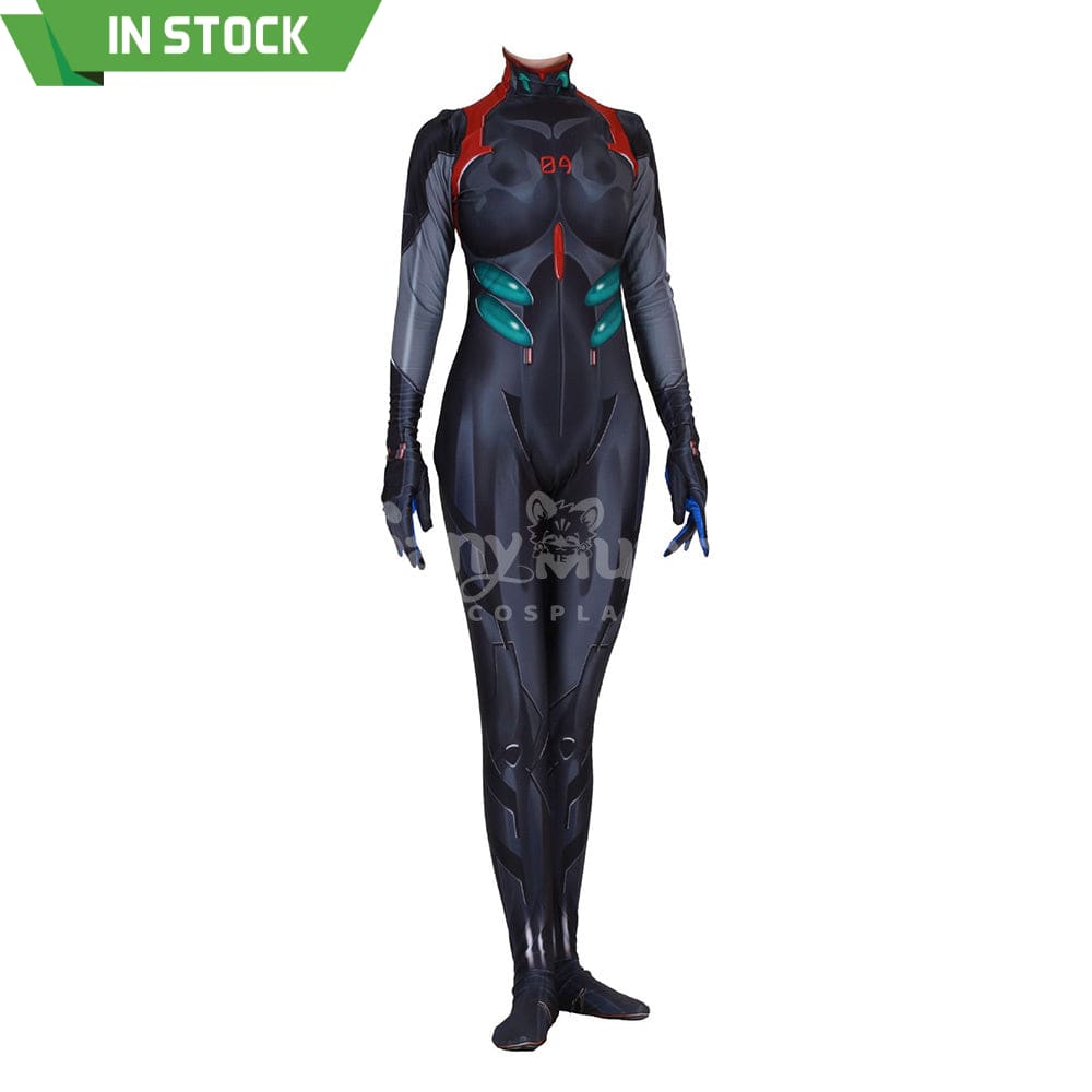 【In Stock】Anime Eva Neon Genesis Evangelion Cosplay Bodysuit Jumpsuit Costume Ayanami Rei 2 / S