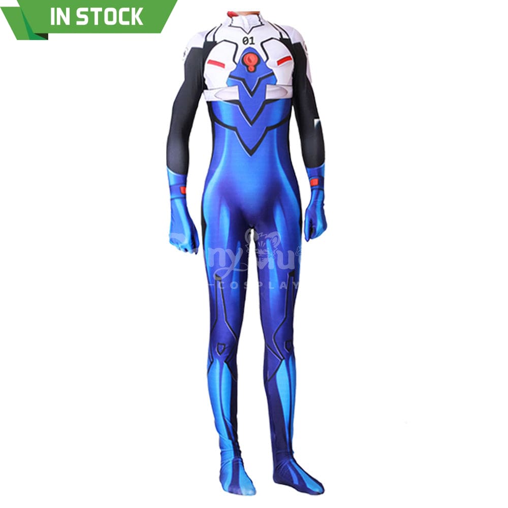 【In Stock】Anime Eva Neon Genesis Evangelion Cosplay Bodysuit Jumpsuit Costume Ikari Shinji / S