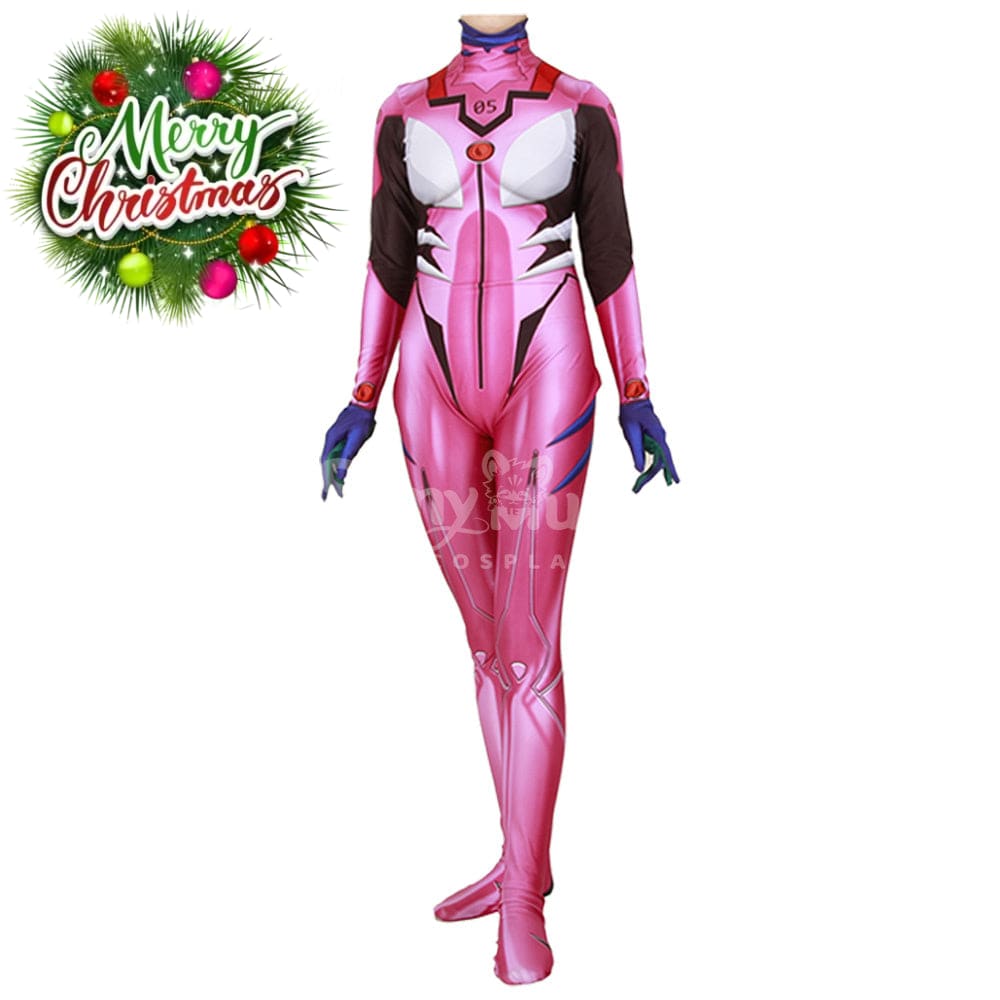 【In Stock】Anime Eva Neon Genesis Evangelion Cosplay Bodysuit Jumpsuit Costume Makinami Mari