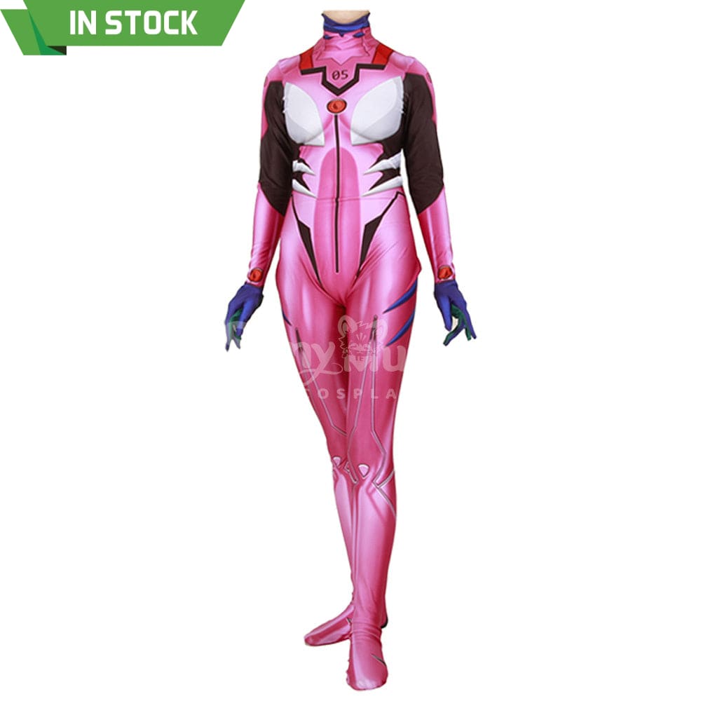 【In Stock】Anime Eva Neon Genesis Evangelion Cosplay Bodysuit Jumpsuit Costume Makinami Mari