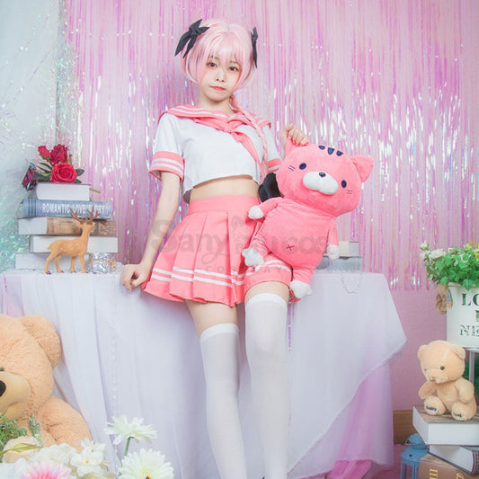 【In Stock】Anime Fate/Apocrypha Astolfo Jk Pink School Uniform Cosplay Costumes 1000