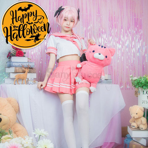 【In Stock】Anime Fate/Apocrypha Astolfo Jk Pink School Uniform Cosplay Costumes