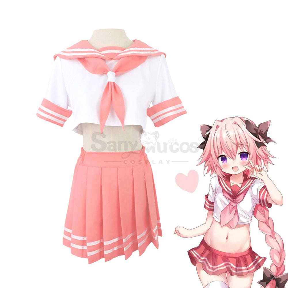 【In Stock】Anime Fate/Apocrypha Astolfo Jk Pink School Uniform Cosplay Costumes