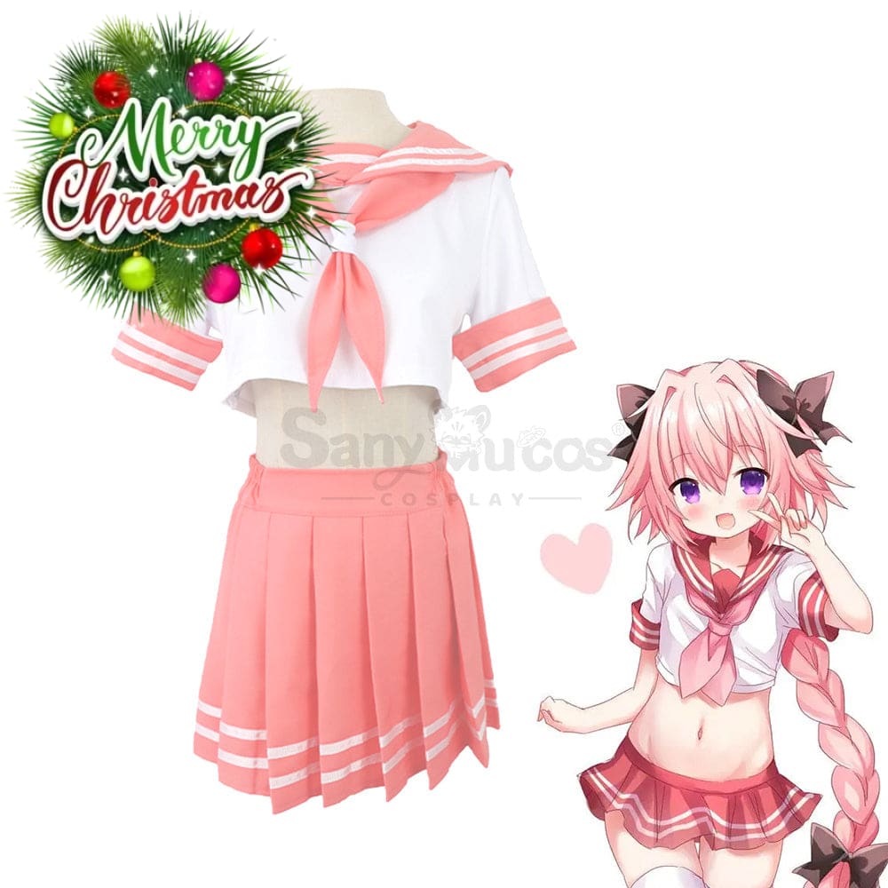 【In Stock】Anime Fate/Apocrypha Astolfo Jk Pink School Uniform Cosplay Costumes