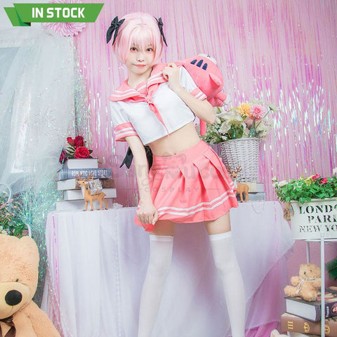 【In Stock】Anime Fate/Apocrypha Astolfo Jk Pink School Uniform Cosplay Costumes