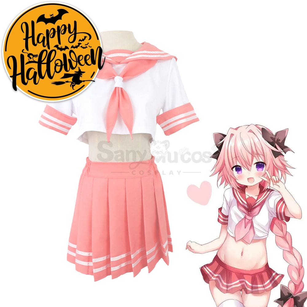 【In Stock】Anime Fate/Apocrypha Astolfo Jk Pink School Uniform Cosplay Costumes
