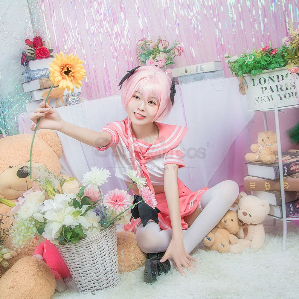 【In Stock】Anime Fate/Apocrypha Astolfo Jk Pink School Uniform Cosplay Costumes