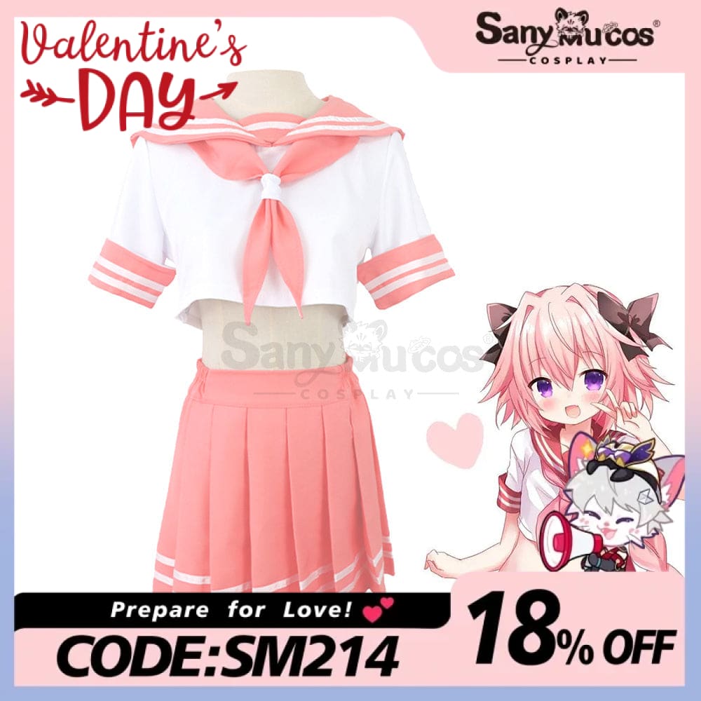 【In Stock】Anime Fate/Apocrypha Astolfo Jk Pink School Uniform Cosplay Costumes