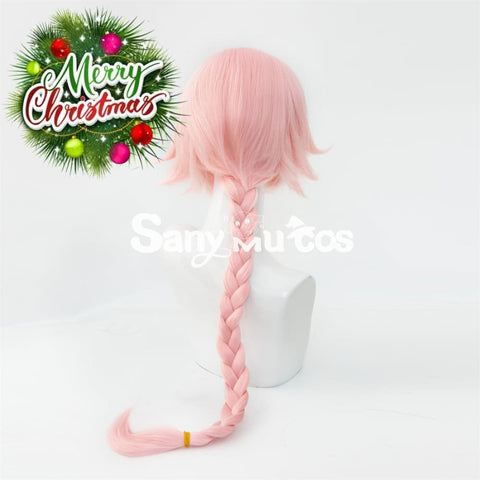 Anime Fate Apocrypha Astolfo Pink White Mixed Long Braid Cosplay Wig