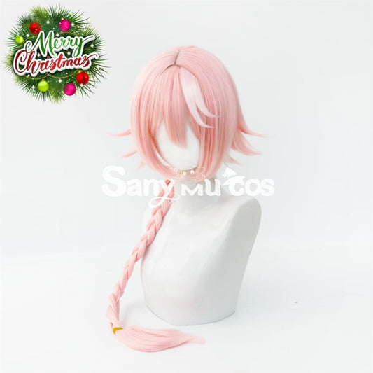 Anime Fate Apocrypha Astolfo Pink White Mixed Long Braid Cosplay Wig 1000