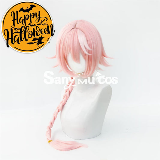 Anime Fate Apocrypha Astolfo Pink White Mixed Long Braid Cosplay Wig 1000