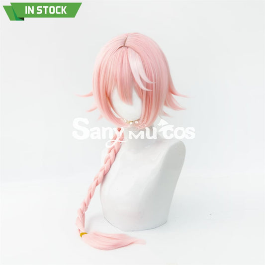 Anime Fate Apocrypha Astolfo Pink White Mixed Long Braid Cosplay Wig 1000