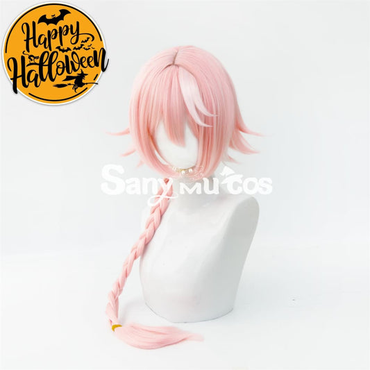 Anime Fate Apocrypha Astolfo Pink White Mixed Long Braid Cosplay Wig 1000