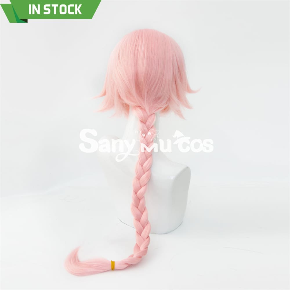 Anime Fate Apocrypha Astolfo Pink White Mixed Long Braid Cosplay Wig